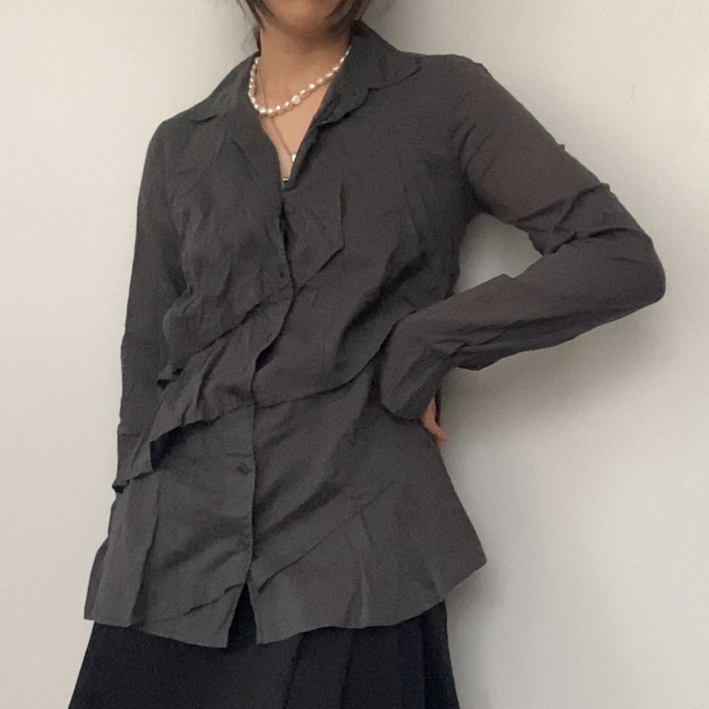 Asymmetrical layered blouse